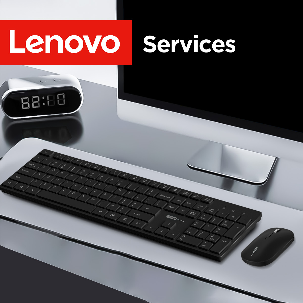 Mini Wireless Mouse - Lenovo KN220 Silent 2,4G kabellose Tastatur-Maus-Kombination,