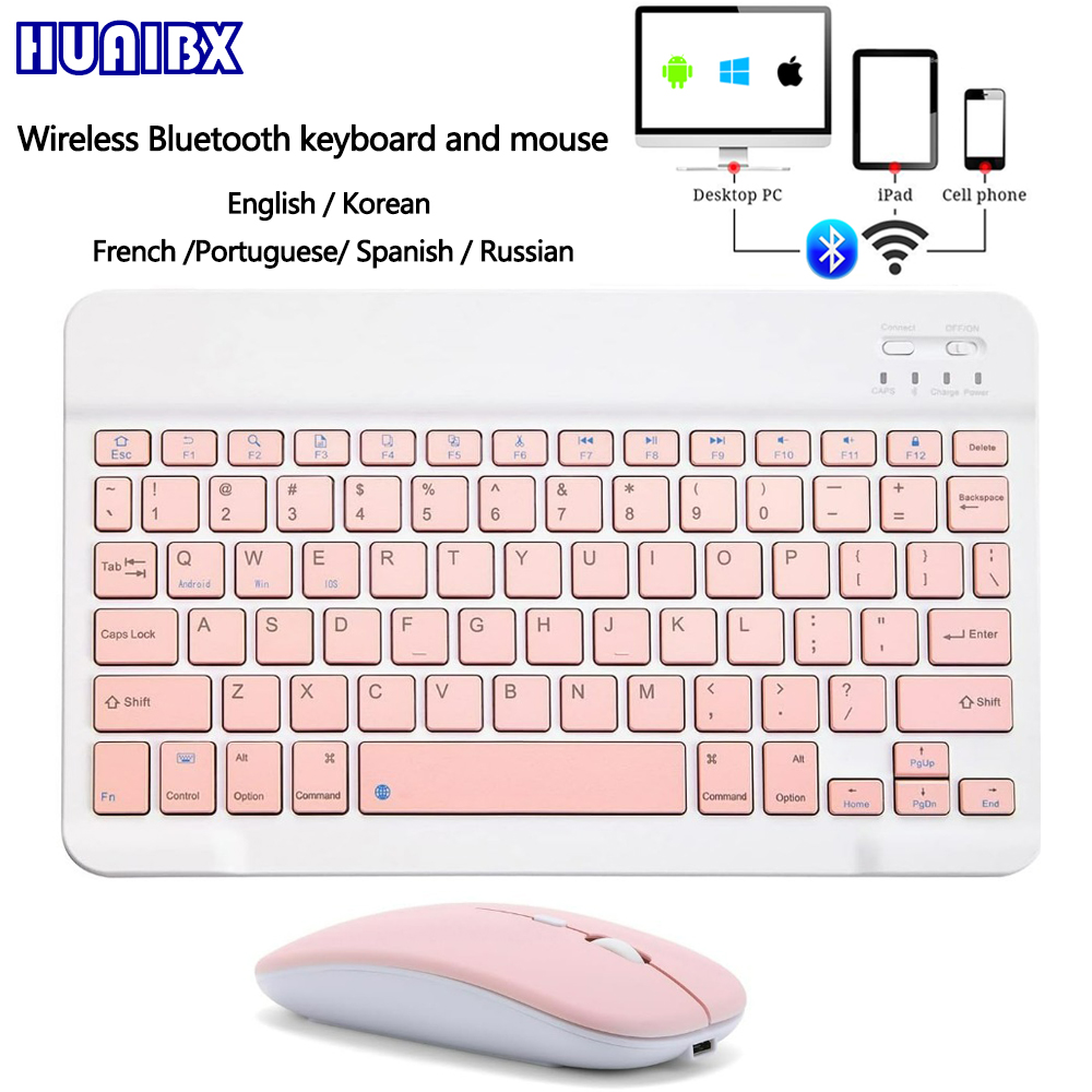 Mini Wireless Mouse - 10-Zoll-Wireless-Bluetooth-Mini-Tastatur für iPad, Telefon, Tablet, tragbare