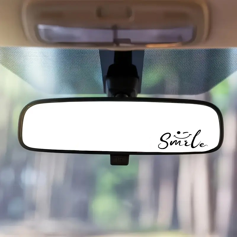 Laptop Accessories To Gift - Smiley-Gesicht-Spiegel-Aufkleber, glänzend, wasserfest, Lächeln-Aufkleber für Auto,