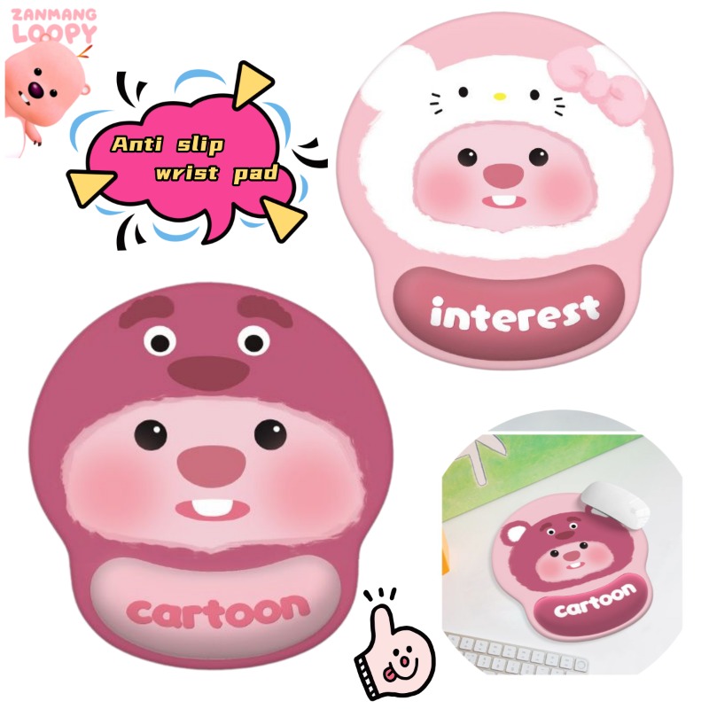 Laptop Editing Accessories - Little Beaver Neues Loopy Niedliches Cartoon-Armband-Mauspad