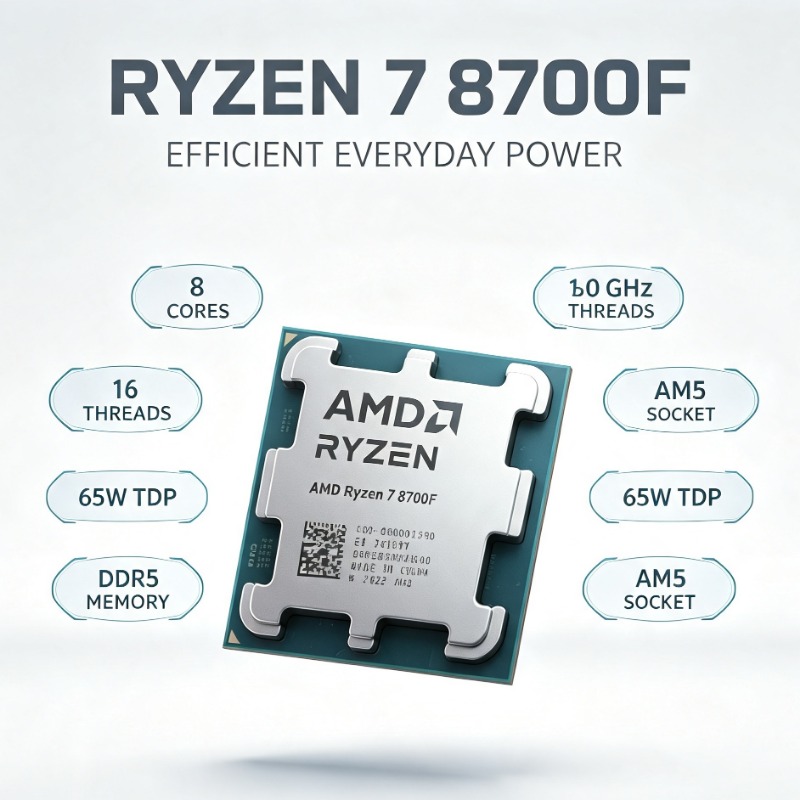 Amd Cpu Ryzen 7 - Ryzen 7 8700F Prozessor 4NM Fertigungsprozess