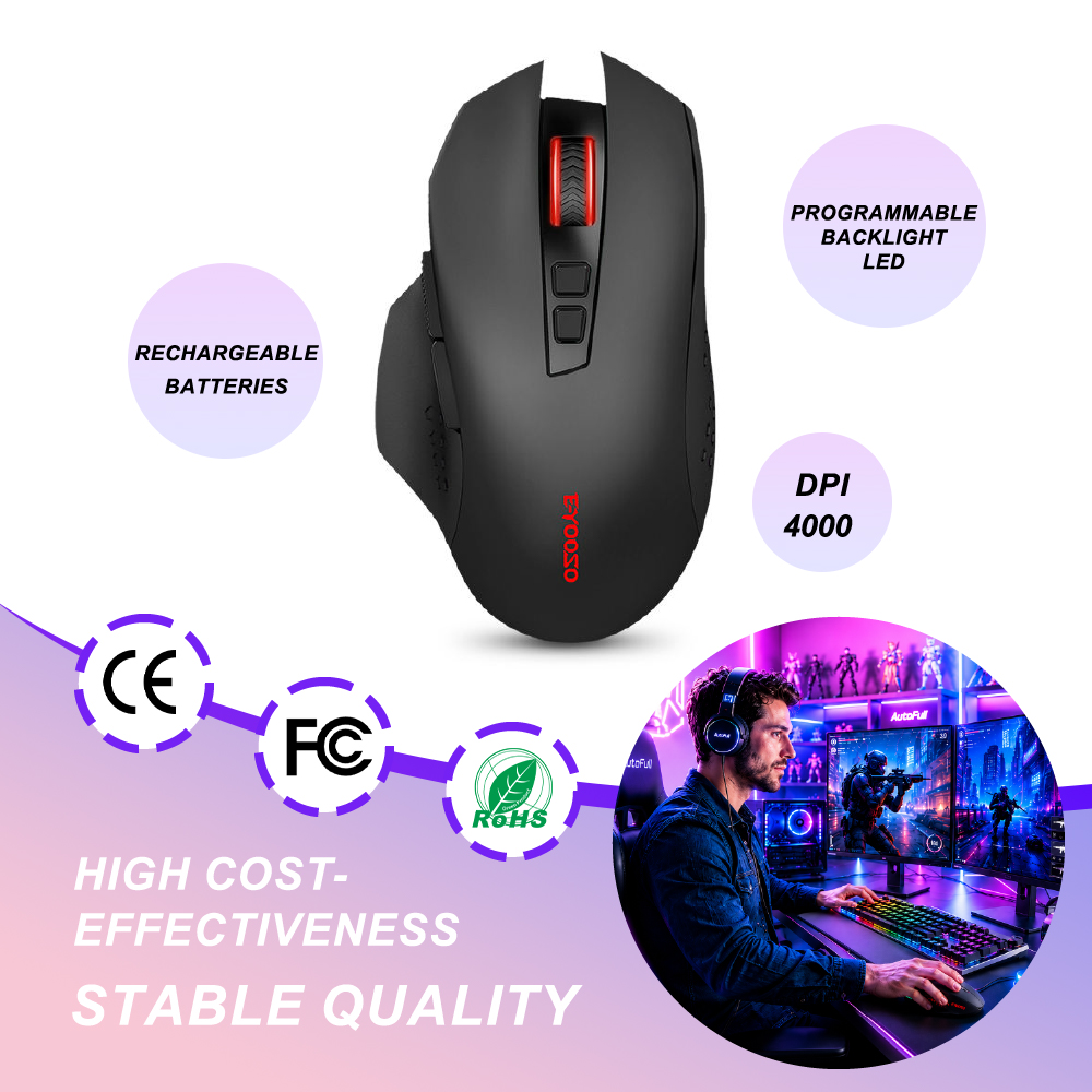 Mini Wireless Mouse - Kabellose Gaming-Maus Mini Silent 4000 DPI