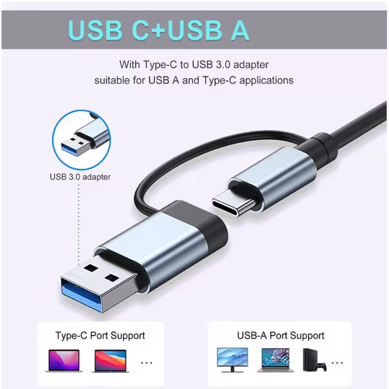 5/7/8-Port USB A C Hub Konzent – Laptop Accessories For Programmers Bewertung und Preis
