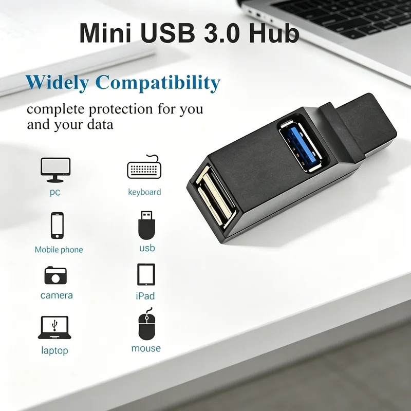 USB 3.0 2.0 Drehbarer 3-Port-H – Laptop Accessories For Programmers Bewertung und Preis