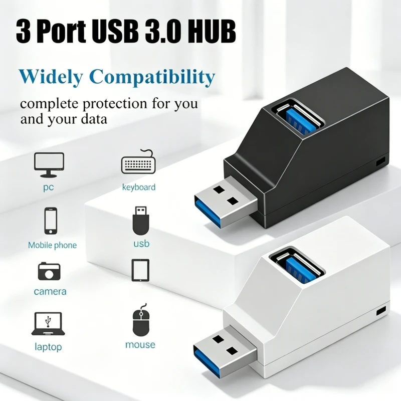 USB 3.0 2.0 Drehbarer 3-Port-H – Laptop Accessories For Programmers Bewertung und Preis