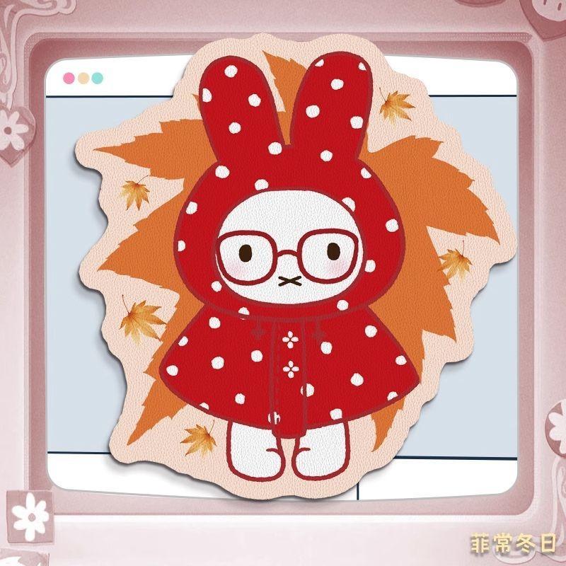 Anime Miffy Leder-Mauspad mit  – Laptop Editing Accessories Bewertung und Preis