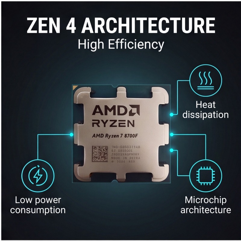 AMD Ryzen 7 8700F Desktop-CPU  – Amd Cpu Ryzen 7 Bewertung und Preis