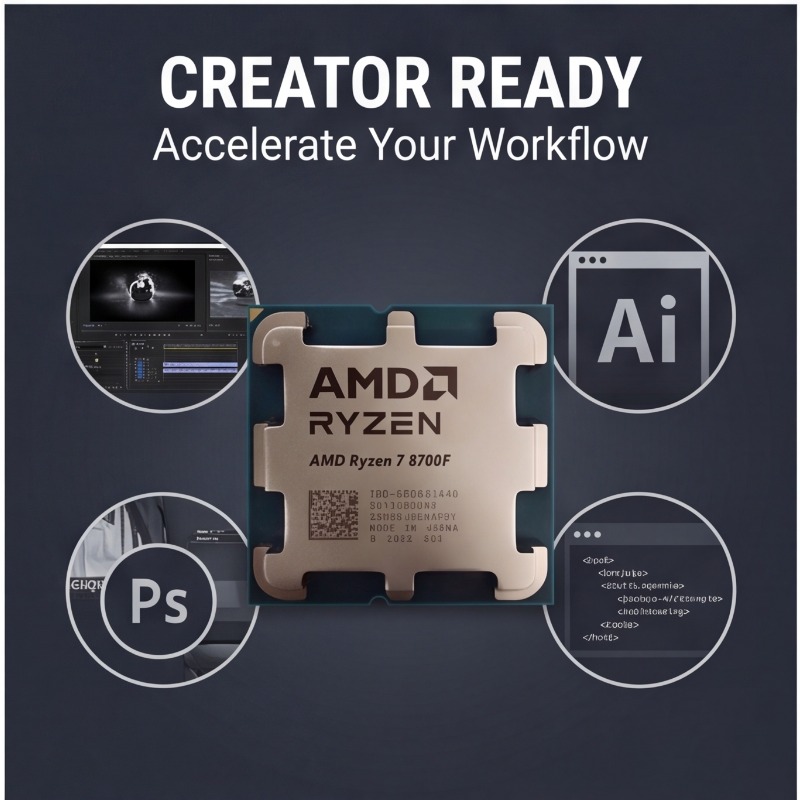 AMD Ryzen 7 8700F Desktop-CPU  – Amd Cpu Ryzen 7 Bewertung und Preis