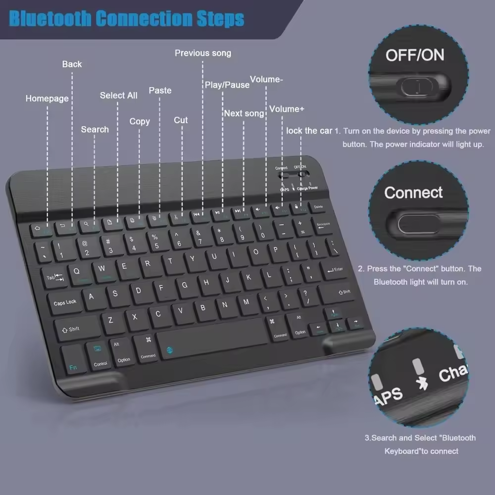 Drahtlose Bluetooth-Tastatur,  – Mini Wireless Mouse Bewertung und Preis