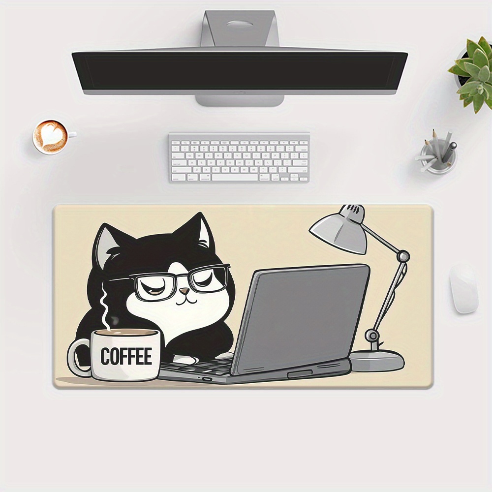 Niedliche Kaffeekatze, die am  – Laptop Accessories Officeworks Bewertung und Preis