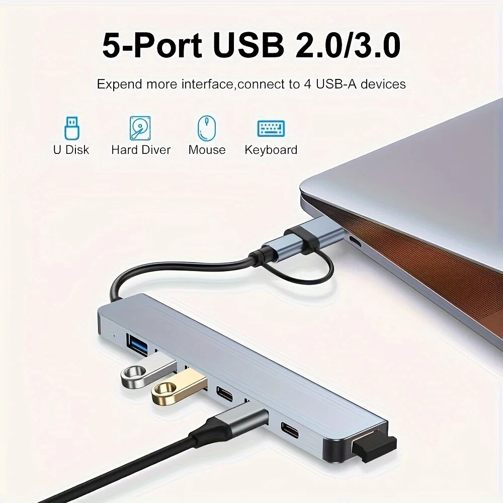 2-in-1 USB3.0-Hub mit 7 Anschl – Laptop Accessories For Programmers Bewertung und Preis