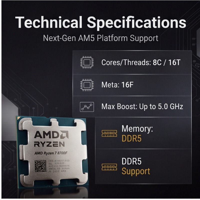 Ryzen 7 8700F Prozessor 4NM Fe – Amd Cpu Ryzen 7 Bewertung und Preis